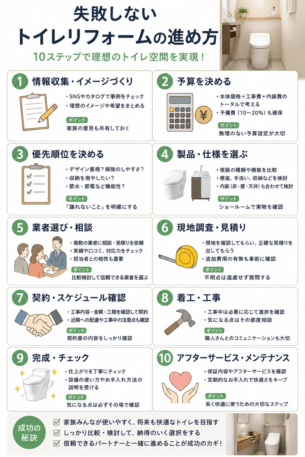 失敗しないトイレリフォームの進め方