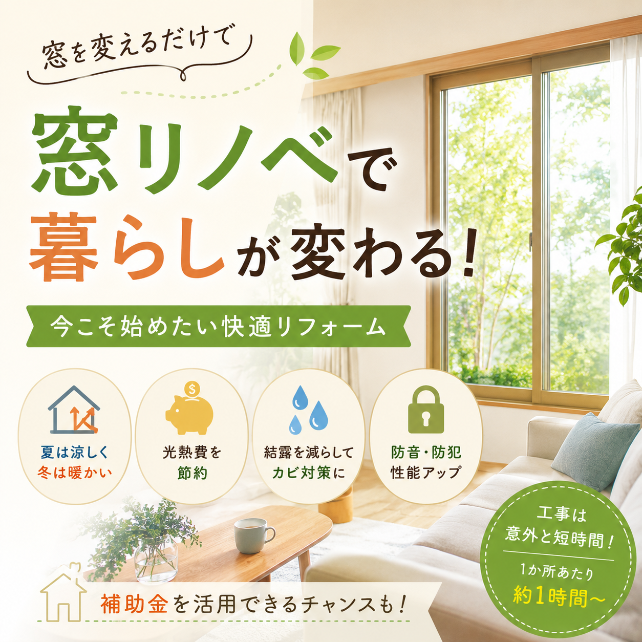 窓リノベで暮らしが変わる！今こそ始めたい快適リフォーム